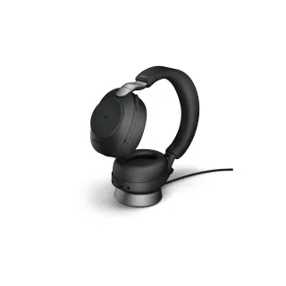 Jabra Écouteurs Evolve2 85 Duo MS Noir, USB-C, avec station de chargement