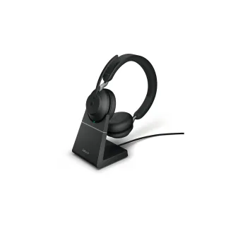 Jabra Écouteurs Evolve2 65 Duo MS Noir, USB-A, avec station de chargement