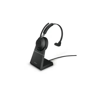 Jabra Écouteurs Evolve2 65 Mono MS Noir, USB-A, avec station de chargement