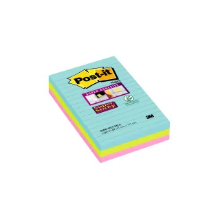 Post-it Fiche de bloc-notes Post-it Super Sticky 10.1 cm x 15.2 cm, 3 blocs