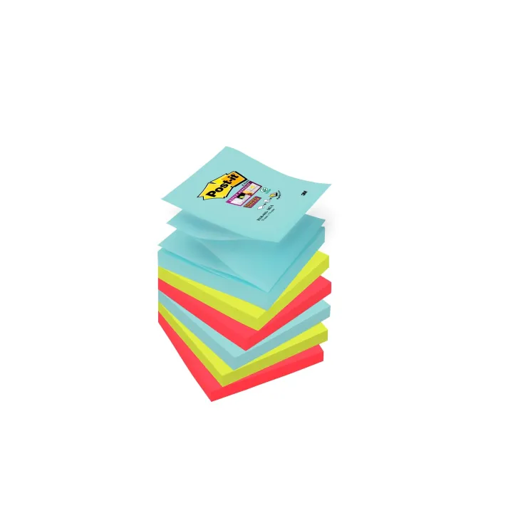 Post-it Fiche de bloc-notes Post-it Z-Notes 7.6 cm x 7.6 cm, 6 Blöcke