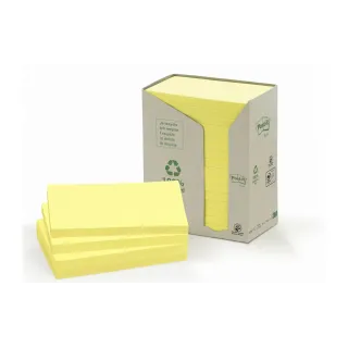 Post-it Fiche de bloc-notes Post-it Recycling Notes 7.6 cm x 12.7 cm Gelb