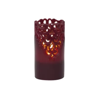 Star Trading Bougie LED Pillar Clary O 8 x 15 cm, Rouge