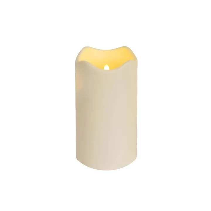 Star Trading Bougie LED Pillar Paul O 10 x 18 cm, Beige