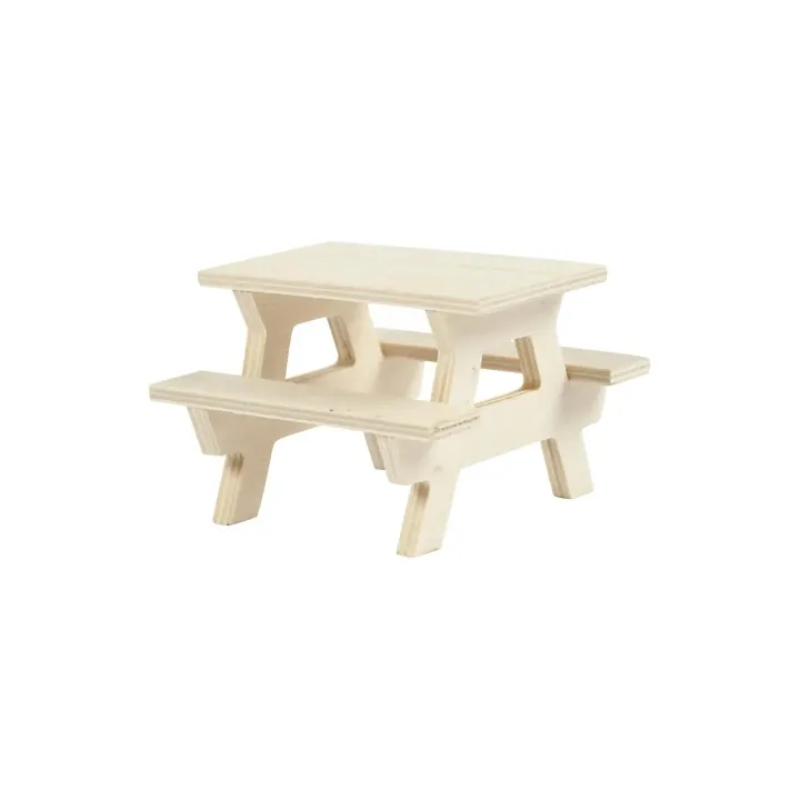 Creativ Company Mini-meubles Table de pique-nique avec banc 1 pièce
