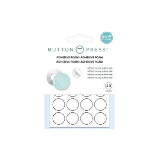 We R Memory Keepers Stickers adhésifs en mousse Button Press, Blanc