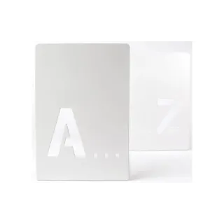 Trendform Kits de serre-livres A-Z Lot de 2, blanc
