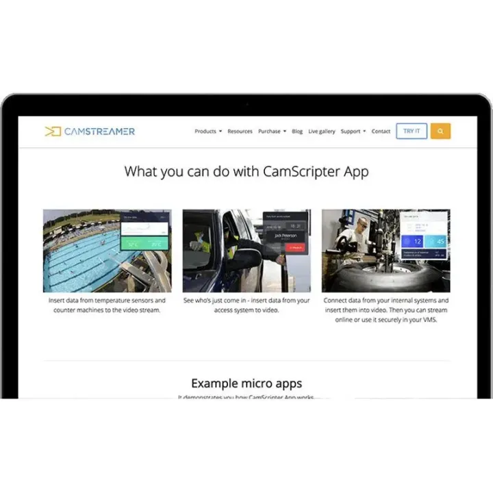 Camstreamer CamScripter App pour les caméras réseau AXIS