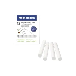 Magnetoplan Craie de tableau noir Blanc, 12 pièces