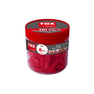 Tox-Dübel Chevilles à usage multiple Tri 8x51 mm peut à 90 Pièce-s