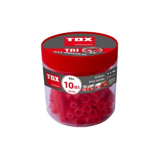 Tox-Dübel Chevilles à usage multiple Tri 10x61 mm, peut à 45 Pièce-s