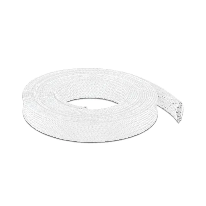 Delock Gaine de câble extensible, 5m x 19 mm Blanc