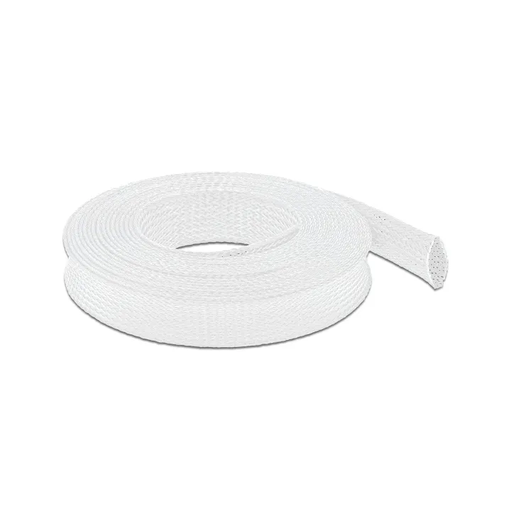 Delock Gaine de câble extensible, 5m x 25 mm Blanc