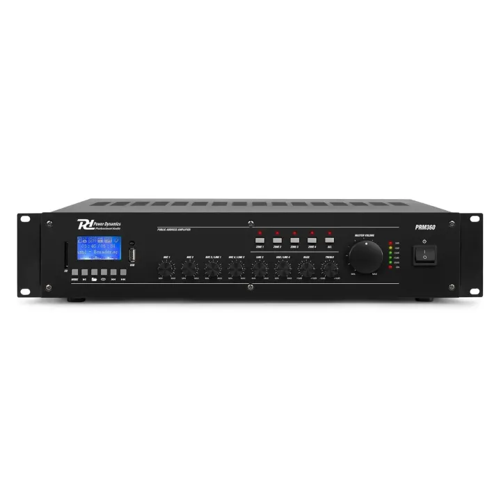 Power Dynamics Amplificateur pro PRM360 Mélangeur 4 zones