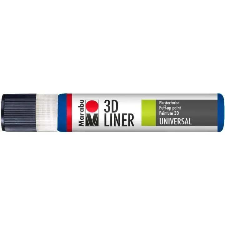 Marabu Peinture pour textile 3D-Liner, 25 ml, bleu moyen