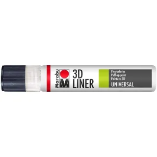 Marabu Peinture pour textile 3D-Liner, 25 ml, blanc