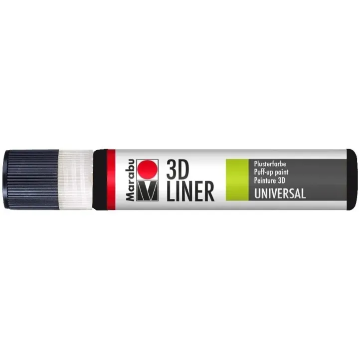 Marabu Peinture pour textile 3D-Liner, 25 ml, noir