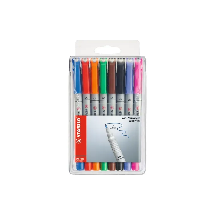 STABILO Stylo à feuilles Stylo à bille universel S 8 pièces Multicolore