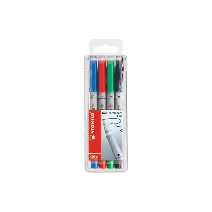 STABILO Stylo à feuilles Crayon de poche universel F 4 pièces Multicolore