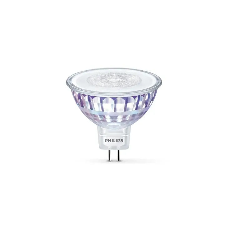 Philips Lampe LEDcla 50W GU5.3 WW ND Blanc chaud