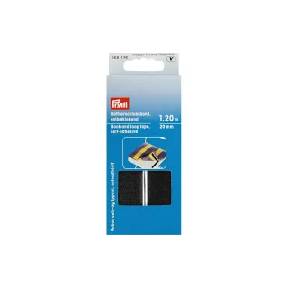 Prym Fermeture à Velcro 1.2 m auto-adhésif, noir