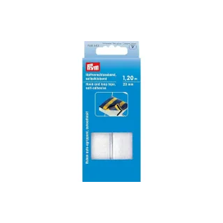 Prym Fermeture à Velcro 1.2 mm auto-adhésif, blanc