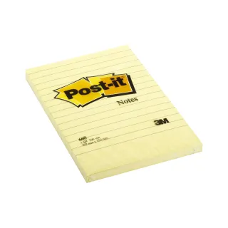 Post-it Fiche de bloc-notes Post-it 15,2 cm x 10,2 cm, jaune