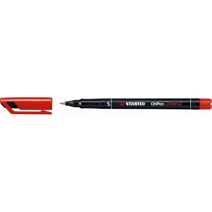 STABILO Stylo à feuilles OHPen universal 0.4 mm rouge, 10 pièces