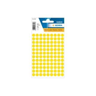 Herma Stickers Pastilles adhésives Vario Ø 8 mm | jaune