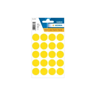 Herma Stickers Pastilles adhésives Vario O 19 mm, jaune