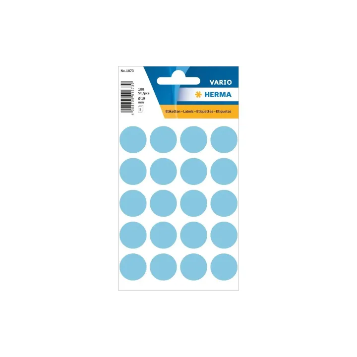 Herma Stickers Pastilles adhésives Vario O 19 mm, bleu