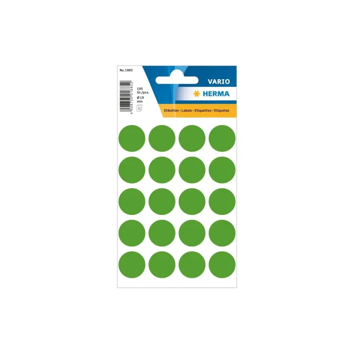 Herma Stickers Pastilles adhésives Vario O 19 mm, vert foncé