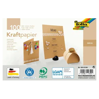 Folia Carton kraft Bloc de motifs papier kraft A5 120 g-m²