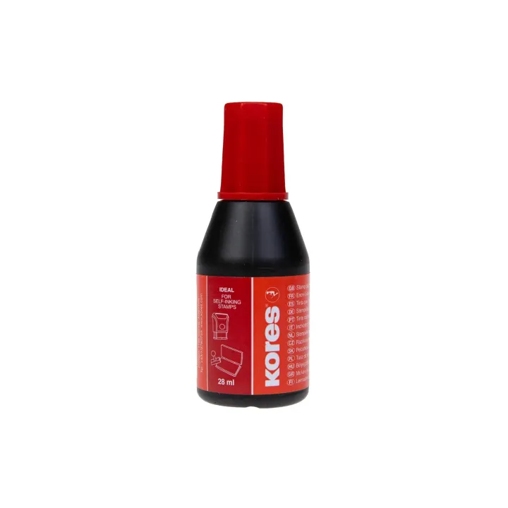 Kores Encre pour tampon 28 ml, Rouge