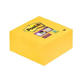 Post-it Fiche de bloc-notes Post-it Super Sticky 7,6 x 7,6 cm Jaune