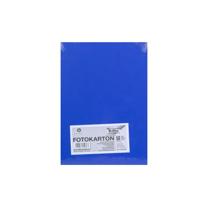 Folia Papier cartonné A4, 300 g-m², 50 feuilles, ultramarine