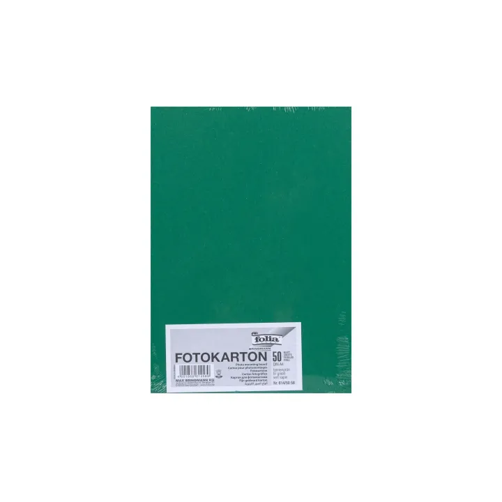 Folia Papier cartonné A4, 300 g-m², 50 feuilles, vert sapin