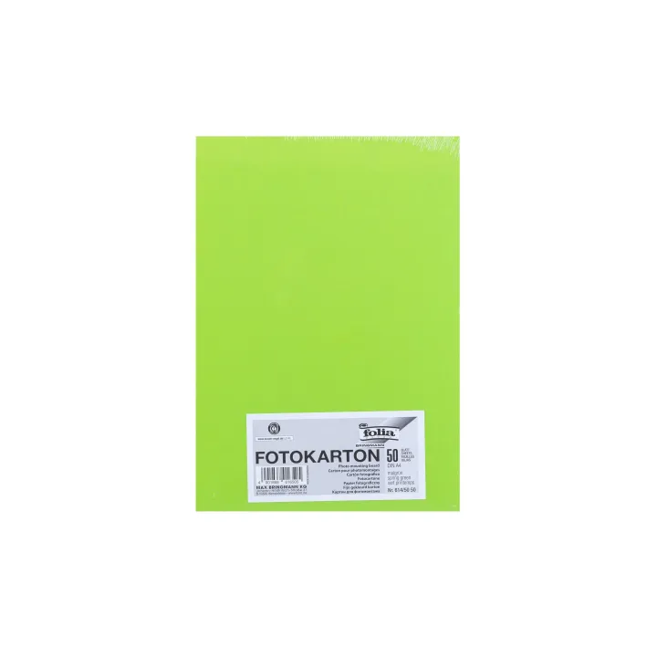 Folia Papier cartonné A4, 300 g-m², 50 feuilles, vert mai