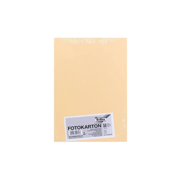 Folia Papier cartonné A4, 300 g-m², 50 feuilles, Beige