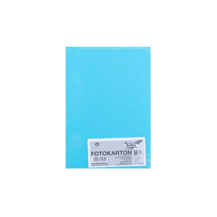 Folia Papier cartonné A4, 300 g-m², 50 feuilles, bleu ciel