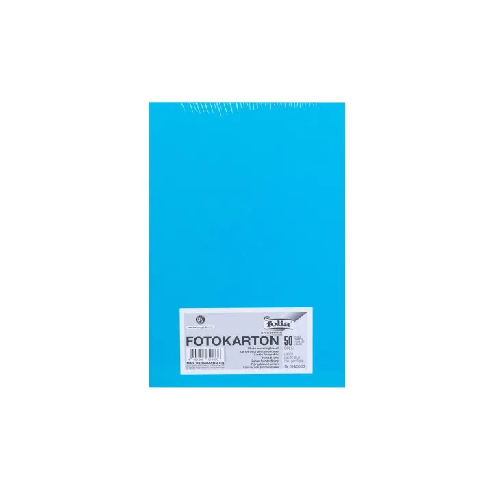 Folia Papier cartonné A4, 300 g-m², 50 feuilles, bleu pacifique