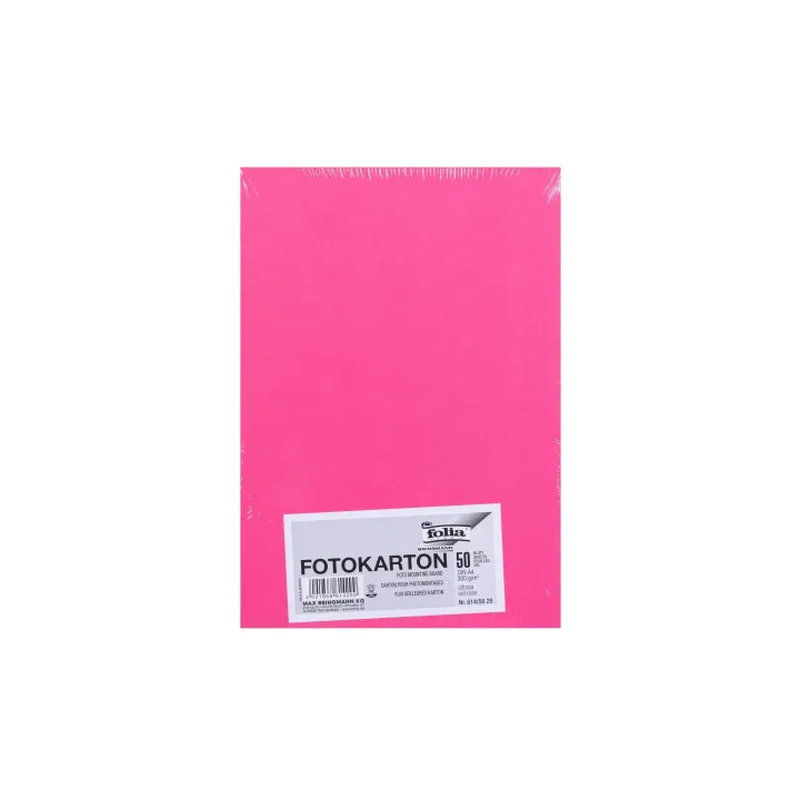 Folia Papier cartonné A4, 300 g-m², 50 feuilles, vieux rose