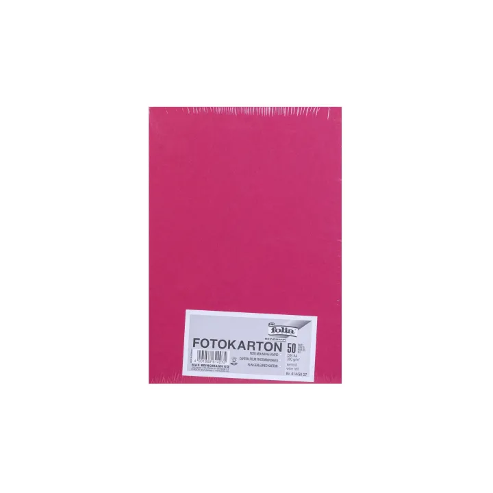 Folia Papier cartonné A4, 300 g-m², 50 feuilles, rouge vin