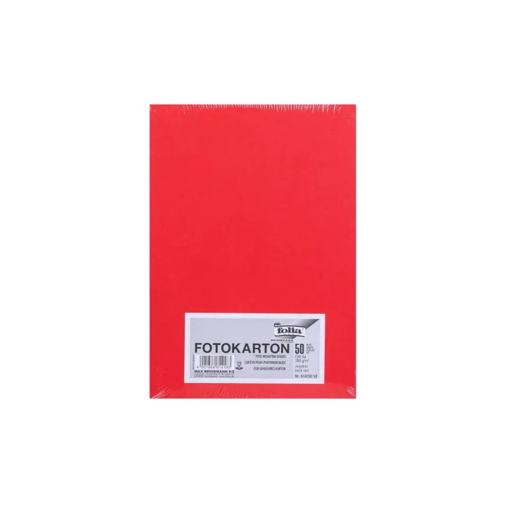 Folia Papier cartonné A4, 300 g-m², 50 feuilles, rouge brique