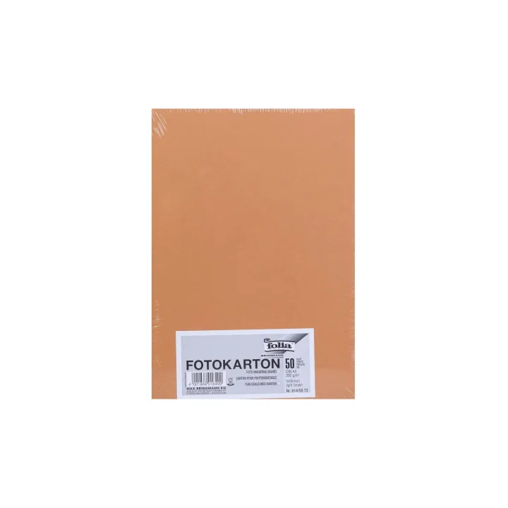 Folia Papier cartonné A4, 300 g-m², 50 feuilles, brun clair