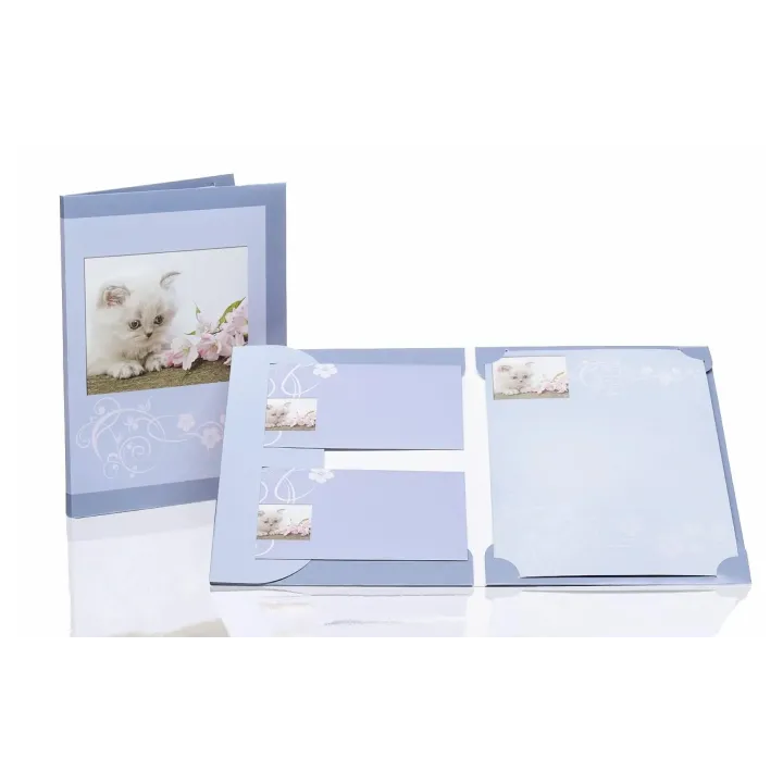 Rössler Kits de papier à lettre patte de velours, 10 feuilles, 10 enveloppes