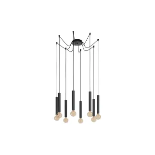 EGLO Leuchten Lampe suspendue CORTENOVA 8x E27, noir