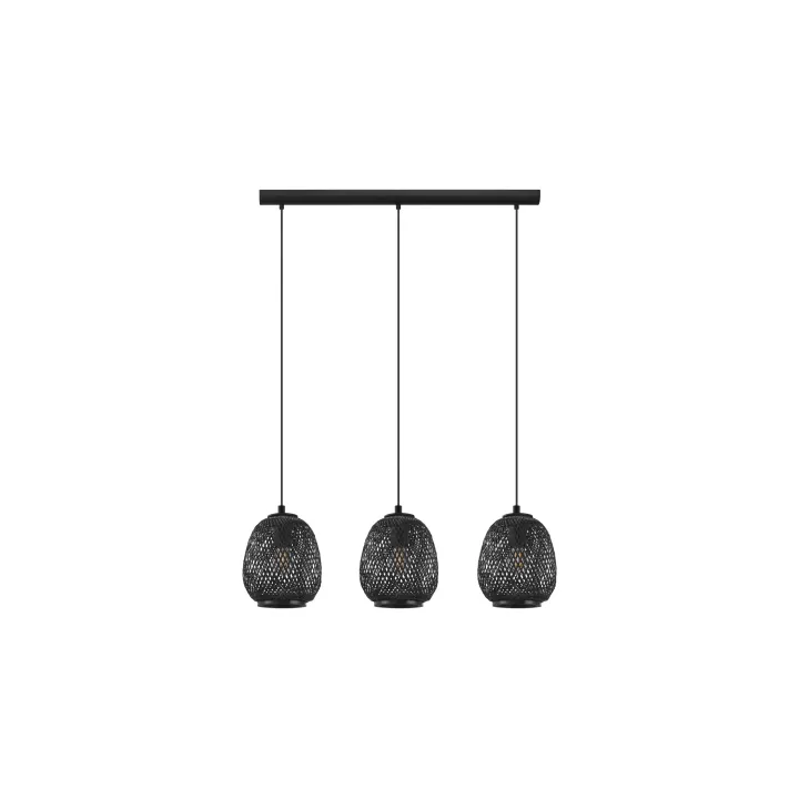 EGLO Leuchten Lampe suspendue DEMBLEBY 1 3x E27, Noir