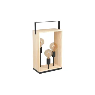 EGLO Leuchten Lampe de bureau FAMBOROUGH 3x E27, Noir-Beige