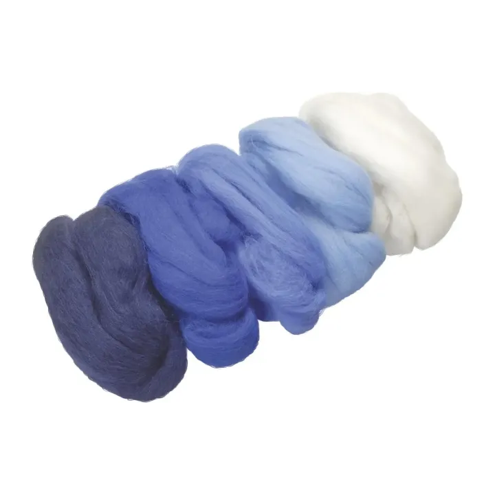 Heyda Laine de feutre Merino Mix 50 g, Bleu